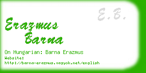 erazmus barna business card